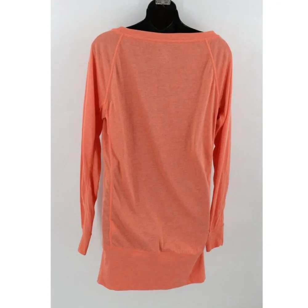 Nike Womens Epic Dri-FIT Tunic Training Top Size Small Semi Sheer Orange
